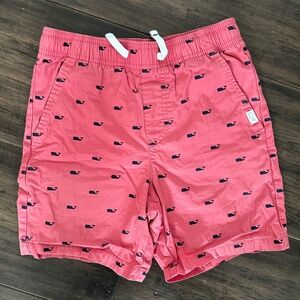 Vineyard Vines Whale Print Boys Shorts | Size S (8-10) | Color: Coral/Navy